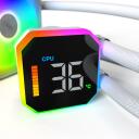 Montech CPU Dzesētājs HYPERFLOW DIGITAL 360 (W), 3 ventilatori, 129.5m&sup3;/h, 96.27mmH2O, FDB, balts