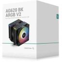 Deepcool CPU jahuti AG620 BK ARGB R-AG620-BKAMMN-GJD, 67.88 cfm, 2 ventilaatorit, 29.4 dB, 300-1950 RPM, 6 soojus toru