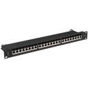 Lanberg Patch paneel 24 porti 1U PPS7-1024-B, 24 pesa, 1U, Cat7, must