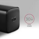 Axagon įkroviklis ACU-PD30 30W, 1x USB-C, 100-240V, greitas įkrovimas, perkrovos apsauga, juodas