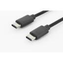 Digitus USB 2.0 &uuml;henduskaabel C-C AK-300138-018-S, 1,8m, 480 Mbps, 3 A, kahepoolsed C-t&uuml;&uuml;pi pistikud, topeltvarjestus