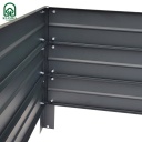 K&otilde;rgendatud aiapeenar Klasika Garden 1500x750x300mm, v&auml;rvitud RAL7016 3075150P