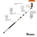 Augļu lasītājs ar teleskopisko rokturi 3,6m, BRADAS, KT-V1531-360, 11,5 cm groza diametrs