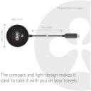Club3D Laadija CAC-3027 25W Qi2 Juhtmevaba Laadimine Must, USB-C kaabel 1m, Kiire Laadimine, MagSafe &Uuml;hildatav