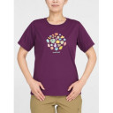 Krekls WICKRON T-Shirt MOUNTAIN Leaves W, izmērs: S, Wine Red, 4548801983666 Mont-Bell