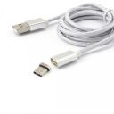 Sbox USB kaabel MAGNETIC-TYPEC, 1m, kuni 480 Mbit/s, h&otilde;bedane, punutud kate, nikli pistikud