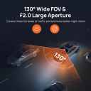70MAI M310 Dashcam automobilio vaizdo registratorius 2K QHD 130&deg; Wi-Fi G-Sensor WDR nakties režimas stovėjimo režimas Juodas
