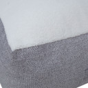 Pufs LAMB BAG 80x80xH30cm, balts/gaiši pelēks P0066323