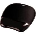Fellowes geelpadi randme toe CRYSTAL 9112101, 202 x 235 x 25 mm, must, libisemisvastane alus