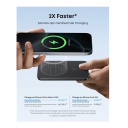 Super plāns Premium MagSafe bezvadu ārējais uzlādes akumulators ar USB-C 5000 mAh Melns Anker MagGo A1665H11