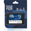 Patriot Kietasis diskas SSD P220S512G25, 512GB, 550MB/s, 500MB/s, SATA III, 2.5 colio