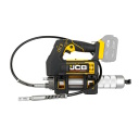 JCB JCB-18PGG-VS Professional 18V akumulatora smērvielas pistole tehnikas un mezglu eļļo&scaron;anai maināms ātrums 400g kārtridžs lokana &scaron;ļūtene