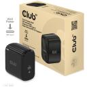 Club3D lādētājs CAC-1905EU 65W, 100-240V, 1x USB Type-C, PD 3.0, OCP, OVP, SCP, OTP, CE, FCC, melns