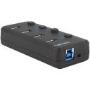 Natec USB keskjaam Mantis 2 NHU-1557, 4xUSB 3.0 A, 1xUSB B, 230V, l&uuml;litid, toiteallikas