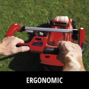 Einhell GE-CM 36/37 Li 4326622 Belaidė vejapjovė 36 V 2&times;18 V 2&times;4.0 Ah 37 cm 6-lygų pjovimo auk&scaron;čio reguliavimas 45 L žolės surinktuvas Raudona-Juoda