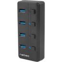 Natec USB keskjaam Mantis 2 NHU-1557, 4xUSB 3.0 A, 1xUSB B, 230V, l&uuml;litid, toiteallikas