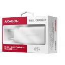 Axagon laadija ACU-DPQ65W 65W, 3x USB, 1x QC 30W, 2x PD 33W, toiteadapter, kiire laadimine, kaitse
