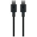 Goobay USB-C uzlādes un sinhronizācijas kabelis 66316, 0.5 m, 3 A, melns, apaļ&scaron;