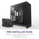 Nzxt Корпус H9 Flow CM-H92FB-01, 3x140мм передние вентиляторы, 1x120мм задний вентилятор, поддержка радиатора 420мм