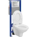 Cersanit Rippuv WC komplekt S701-022 687267, 52cm, 36cm, 37.5cm, 3/5L v&otilde;i 3/6L, Soft Close kaas