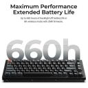 Клавиатура Keychron V1U-D1 75% беспроводная, 8000 Гц, RGB LED, 4000 мАч, 660 ч работы от аккумулятора, PBT клавиши