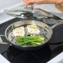 Salter Daudzfunkcionāla vokpanna BW13977, 30cm, 3.65l, alumīnijs, stikla vāks, nepiedego&scaron;s, trauku mazgājamā ma&scaron;īnā mazgājama