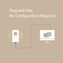 AV1000 Gigabit perėjimo Powerline pradinio komplekto, TP-Link, TL-PA7017P KIT, 10/100/1000 Mbit/s, 1 x Ethernet LAN (RJ-45) prievadas, be Wi-Fi, papildoma ki&scaron;tukinė lizdas