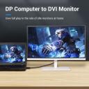 Vention Видео кабель DP на DVI 1м HAFBH, 5.2мм, черный, 1080p, 60Гц, 3D, Plug and Play, алюминиевая фольга, медь