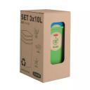 Комплект мусорных ведер Curver 0802173999 3x10L синий/зеленый/желтый