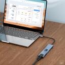 Hawk USB centrmezgls HW-HUB801, 8 porti, 4K HDMI, 2xUSB-A 5Gb/s, Gigabit Ethernet 1000Mb/s, 100W Power Delivery