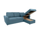 Stūra izvelkamais dīvāns INGMAR gaiši zils 15631