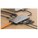 D-Link dokkimisjaam DUB-M810, 8-in-1, 4K HDMI, Gigabit Ethernet, USB 3.0, USB-C koos toite&uuml;lekandega, SD/microSD kaardilugeja