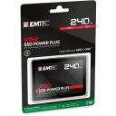 Emtec SSD 2.5 Sata X150 240GB Power Plus ECSSD240GX150, 240 GB, iki 520 MB/s, iki 500 MB/s, SATA III 6 Gb/s, 2 000 000 valandų