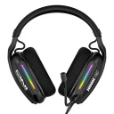 ONIKUMA X12 vadu spēļu austiņas 40 mm skaļruņi stereoskats 20&ndash;20 000 Hz RGB apgaismojums elastīgs omnidirekcionāls mikrofons USB + 3,5 mm kabelis saderīgas ar PC, klēpjdatoriem un konsolēm melns