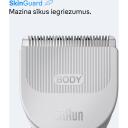 Braun ķermeņa kop&scaron;anas līdzeklis BG3500, 80min, Ni-MH, bezvadu, Gai&scaron;i pelēks, mitrs un sauss, ūdensizturīgs