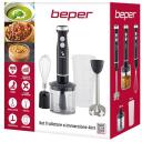Beper Iegremdējamais blenderis P102FRU151, 1000 W, melna/nerūsējo&scaron;a tērauda, 4 asmeņi, 0.5 l smalcinātājs, 0.7 l mērtrauka