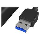 Raidsonic USB centrmezgls IB-HUB1409-U3, 4x USB 3.0, melns, USB baro&scaron;ana, LED indikators