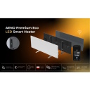 Smart premium infrared and convection heater for up to 30m² 700W 11mm tempered glass panel with Wi-Fi 110×40×4 cm grey AGH0005S Aeno