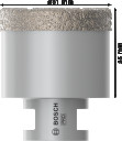 Dimanta caurumzāģis 51 mm DrySpeed Best for Ceramic, Mazām leņķa slīpma&scaron;īnām PRO CERAMIC DRY KROŅURBIS, 2608587125, BOSCH