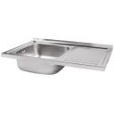 Ab K&ouml;&ouml;givalamu 9133903, 800mm, 600mm, roostevaba teras, ristk&uuml;lik, paigaldatav, vasak, sifooniga
