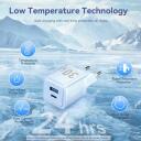 Vention зарядное устройство FERW0-EU 65W PD быстрая зарядка, 3 устройства, 2 USB-C, 1 USB-A, AC, белый