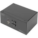 Digitus KVM komutators DS-12862, 2 x KVM porti, metāla korpuss, Dolby TrueHD, DTS-HD, LED statuss