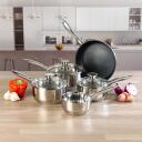 Russell Hobbs Classic Collection S/S pannide komplekt BW06572EU72, 5 tk, 14-24 cm, roostevaba teras, klaasist kaaned