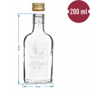 Butelka 200ml ar vāciņu, USZY KR&Oacute;LIKA apdruka, BROWIN 631463, 6 gab.