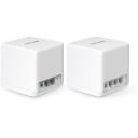 Mercusys bezvadu tīkla sistēma HALO H60X(2-PACK) 1500 Mbit/s, 2.4 GHz/5 GHz, 350 m&sup2;, 2 porti