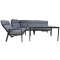 Садовая мебель CASTEN стол и угловой диван, темно-серый 21196 HOME4YOU