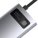 Baseus dokk CAHUB-CY0G, 4 porti, 4K@30Hz, USB 3.0 5GB/s, USB 2.0 480MB/s, 100W PD laadimine, alumiiniumisulamist