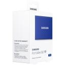 Samsung SSD ārējais MU-PC1T0H/WW 1TB, lasī&scaron;anas ātrums 1050 MB/s, rakstī&scaron;anas ātrums 1000 MB/s, USB Type-C, 256-bit AES