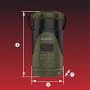 Hawk Pārnēsājams kloķa radio HWRDI430GN, FM/AM, Bluetooth, ārējā akumulatora funkcija, lukturis, SOS, 10W