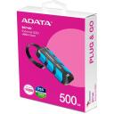 Adata SC740 500 GB SSD, SC740-500G-CBU, 1050 MB/s, 1000 MB/s, 10 Gbit/s, USB Type-C, melns